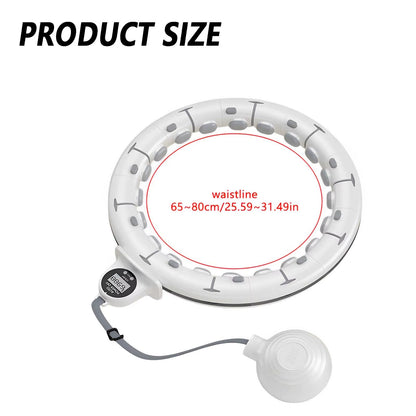 Smart Weighted Fitness Hu La Hoop Fitness Massage Exercise Circle with Ball and Counter for Adults Weight Loss